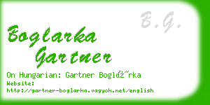 boglarka gartner business card